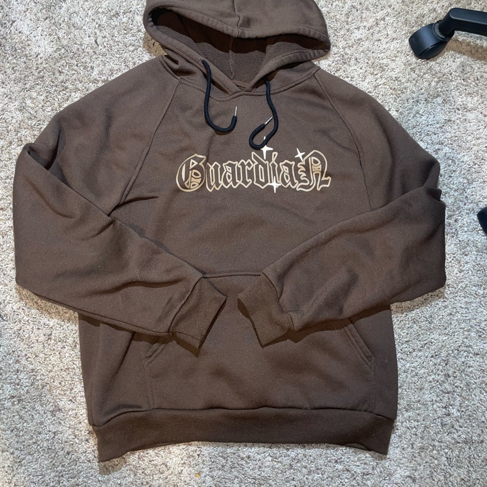 Brown guardian angels hoodie.